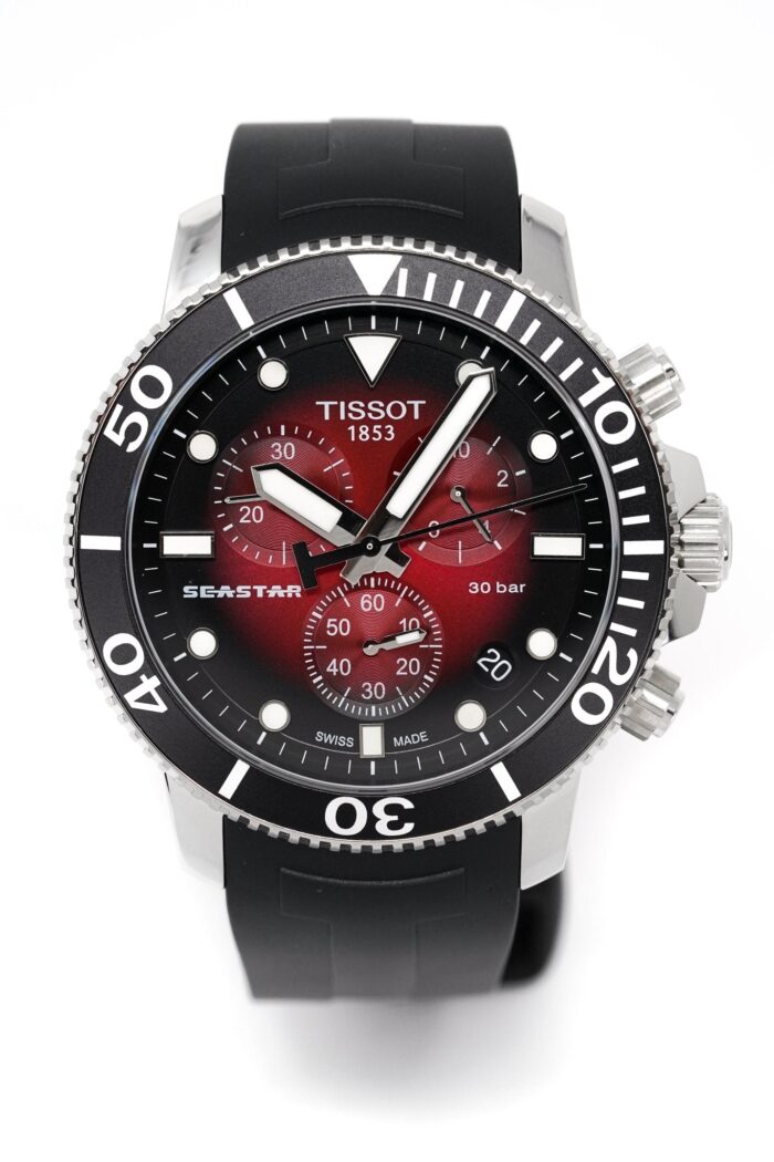 Tissot Chronograph Watch SEASTAR 1000 Red Rubber - T120.417.17.421.00 - Image 6